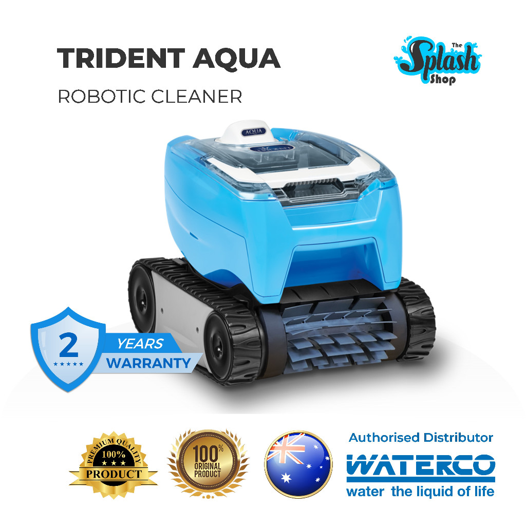 𝐒𝐏𝐋𝐀𝐒𝐇 WATERCO Trident AQUA Robotic Pool Cleaner Shopee Malaysia