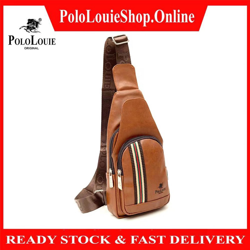Original Polo Louie Men USB Charging Chest Bag Travel Crossbody Shoulder Bag Shopee Malaysia