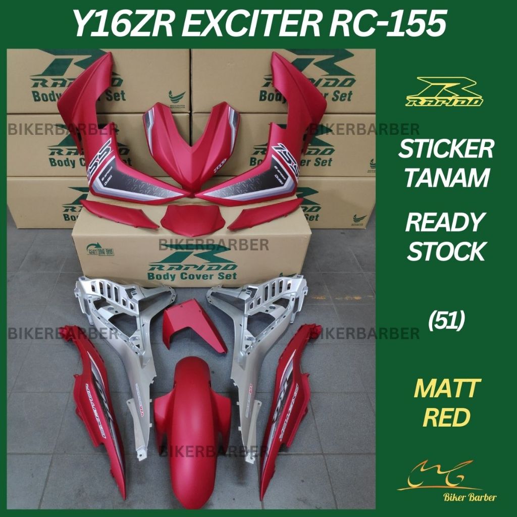 Rapido Cover Set Yamaha Y Zr Exciter Rc Body Coverset Sticker Tanam Shopee Malaysia