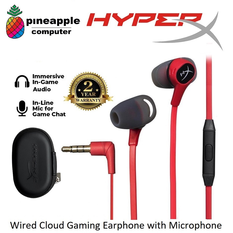HyperX Cloud Earbuds II Gaming Earset for Mobile Gaming compatible with