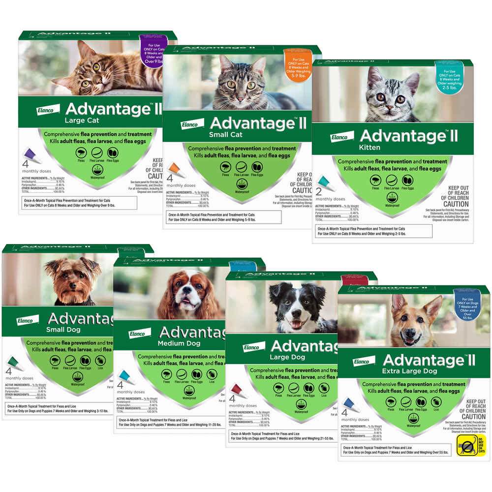 ADVANTAGE SPOT ON TREATMENT FOR FLEA TICKS EAR MITES WORMS CATS DOGS