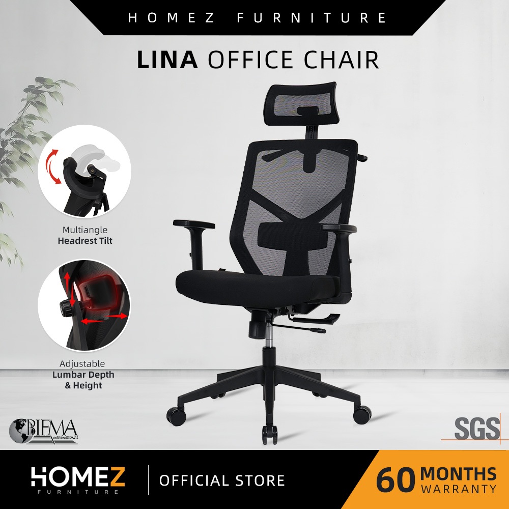 [FREE Shipping] Homez LINA / JOY Ergonomic High Back Mesh Office Chair ...