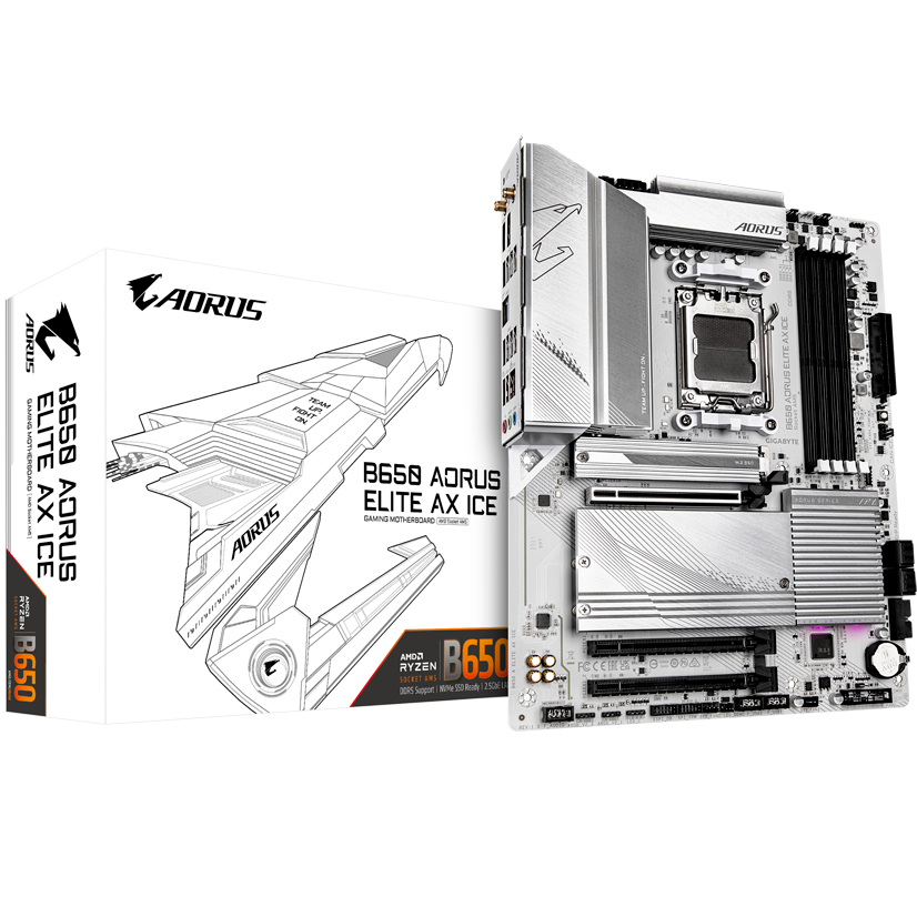 # GIGABYTE B650 AORUS ELITE AX ICE ATX AMD Motherboard # AMD AM5 ...