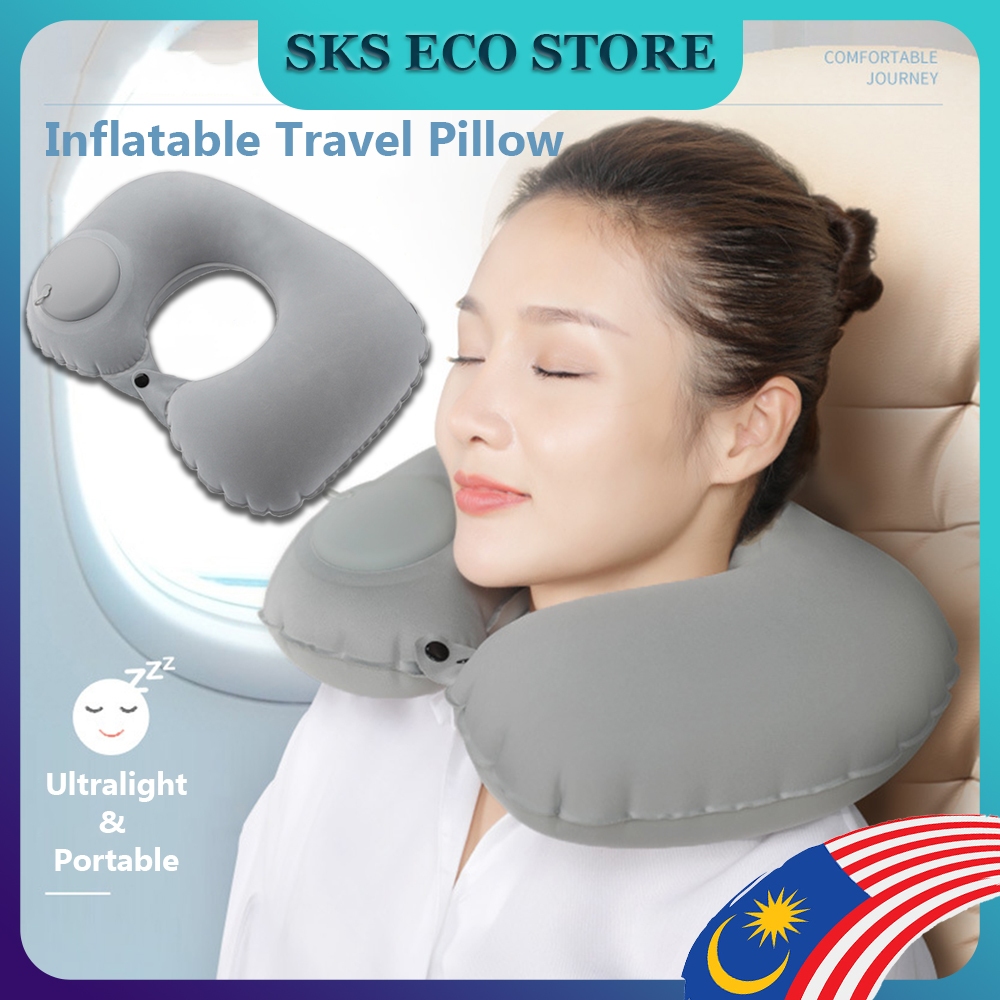 Inflatable Travel Pillow U-Shaped Pillow Air Pillow Portable Neck ...