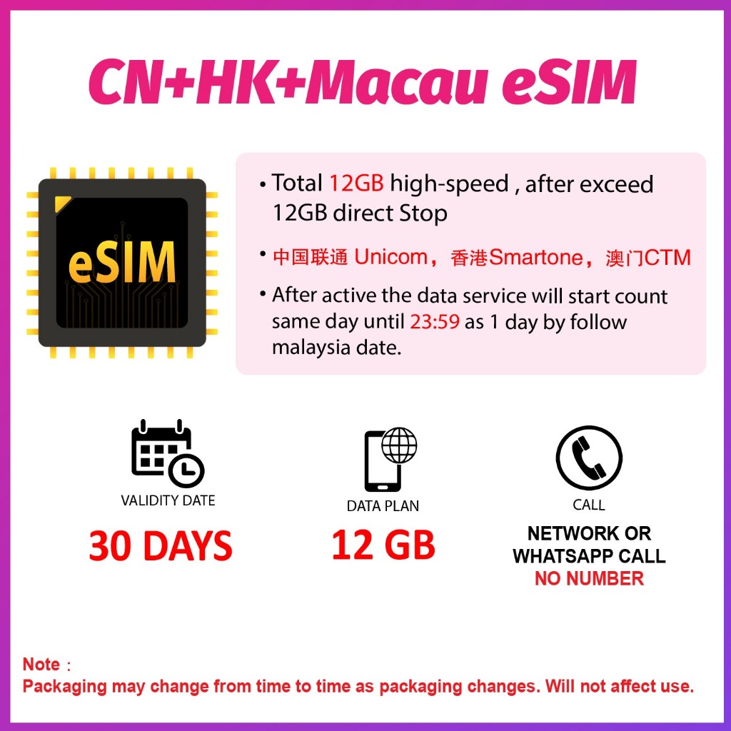 eSIM Planet 【 China HongKong Macau 】China eSIM Hong Kong eSIM Macau ...