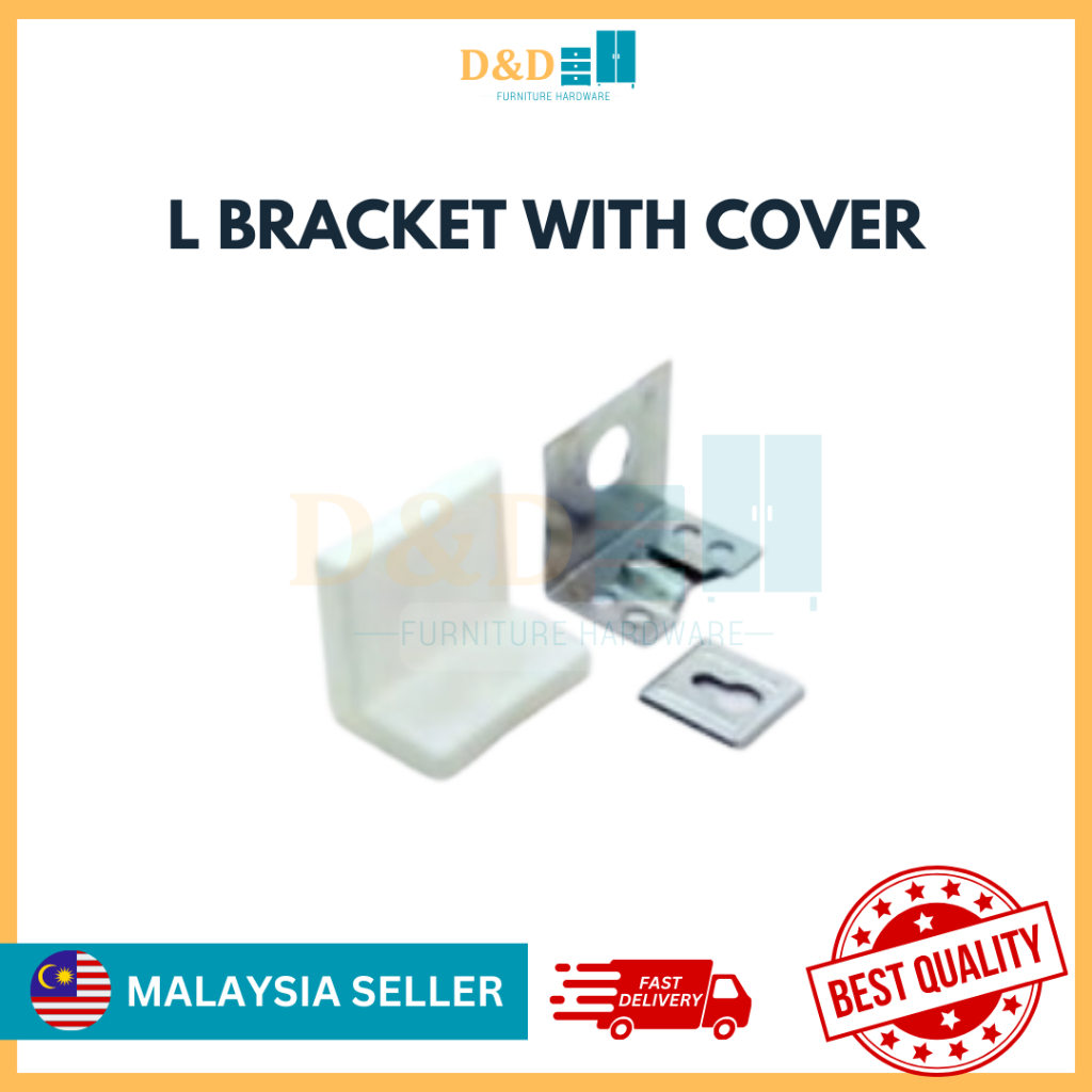 Metal L Bracket with Cover Shelf Shelve Corner Brace Plastik Sesiku ...