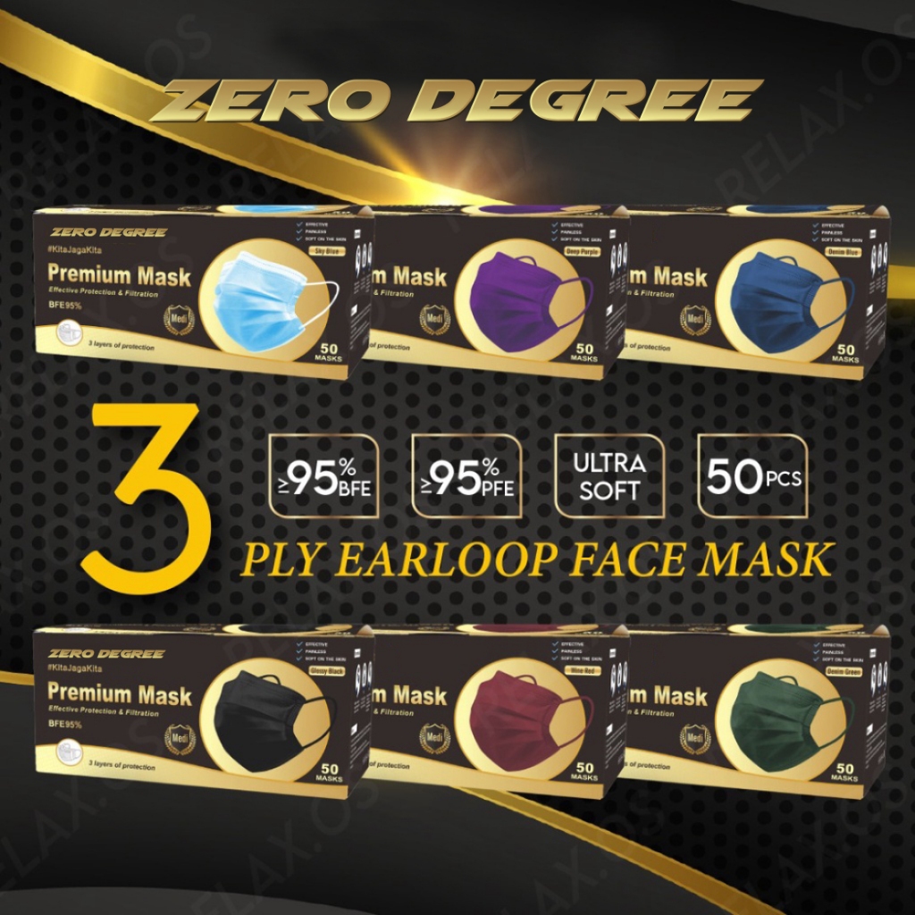 50pcs Full Black colour 3ply Face Mask 4ply Medical Disposable Mask ...