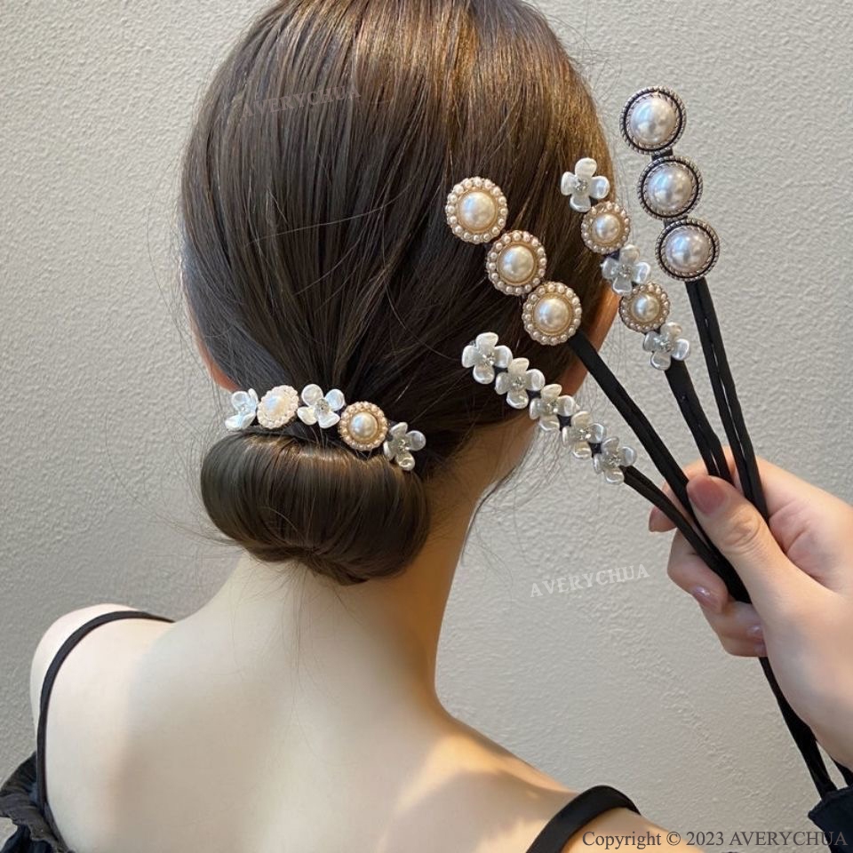 现货 丸子头盘发器 Bun Head Hair Tie 韩式新款简约气质丸子头懒人发饰女森系网红头绳头饰 Bun Head Hair Rope ...