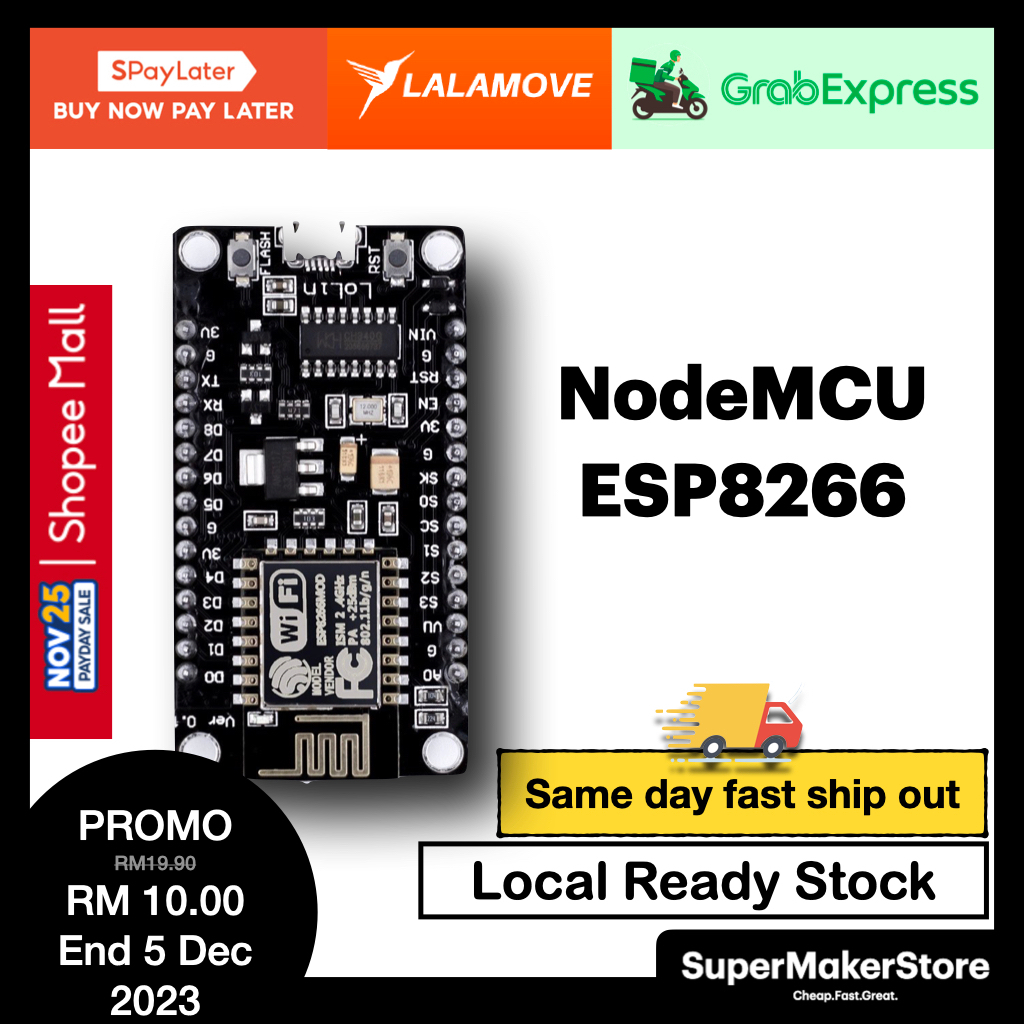 ESP8266 | NodeMCU Lua V3 ESP8266 | Shopee Malaysia