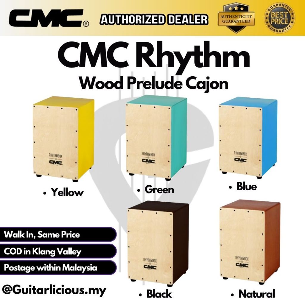 CMC Rhythm Wood Prelude Cajon (CMCJPL) Cajon music Box black drum box