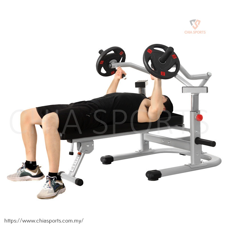 Commercial Chest Press with Independent Converging Arms Squat Sit