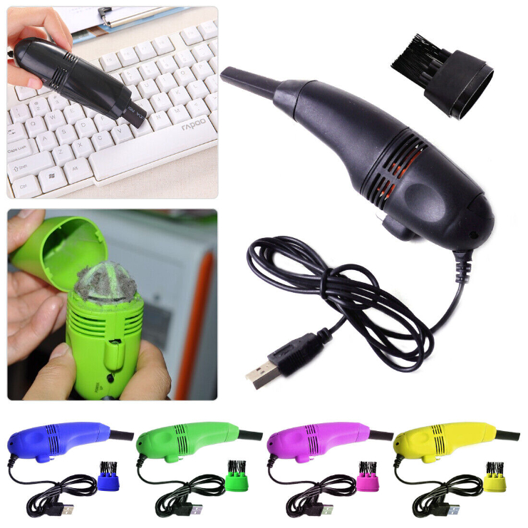 Creative USB Keyboard Vacuum Cleaner Portable Mini Handheld USB Vacuum Cleaner Keyboard Cleaner Black