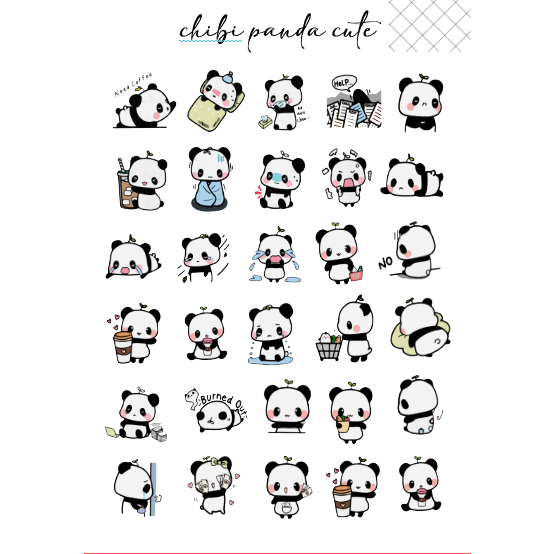 Chibi cute little panda | Shopee Malaysia
