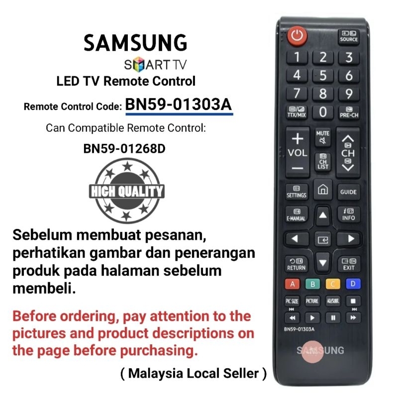 Samsung Smart Led TV Remote Control BN5901303A ( Original OR