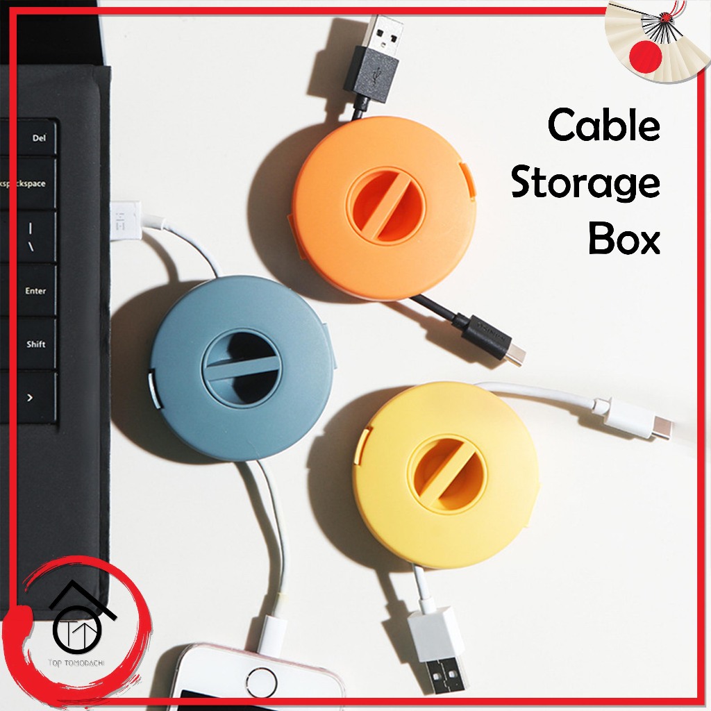 Tomoso Rotatable USB Cable Box / USB Cable Holder / USB Cable Organiser