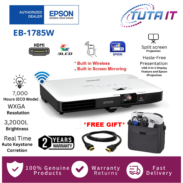 Epson EB-1785W Wireless WXGA 3LCD Projector | Shopee Malaysia