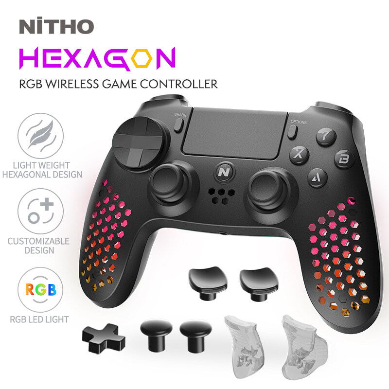 NiTHO PS4 Hexagon / Adonis Wireless Controller, Bluetooth Remote ...