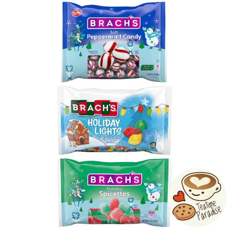 [🎅Christmas🤶] Brach's Holiday Candy 283g (Soft Peppermint Candy ...