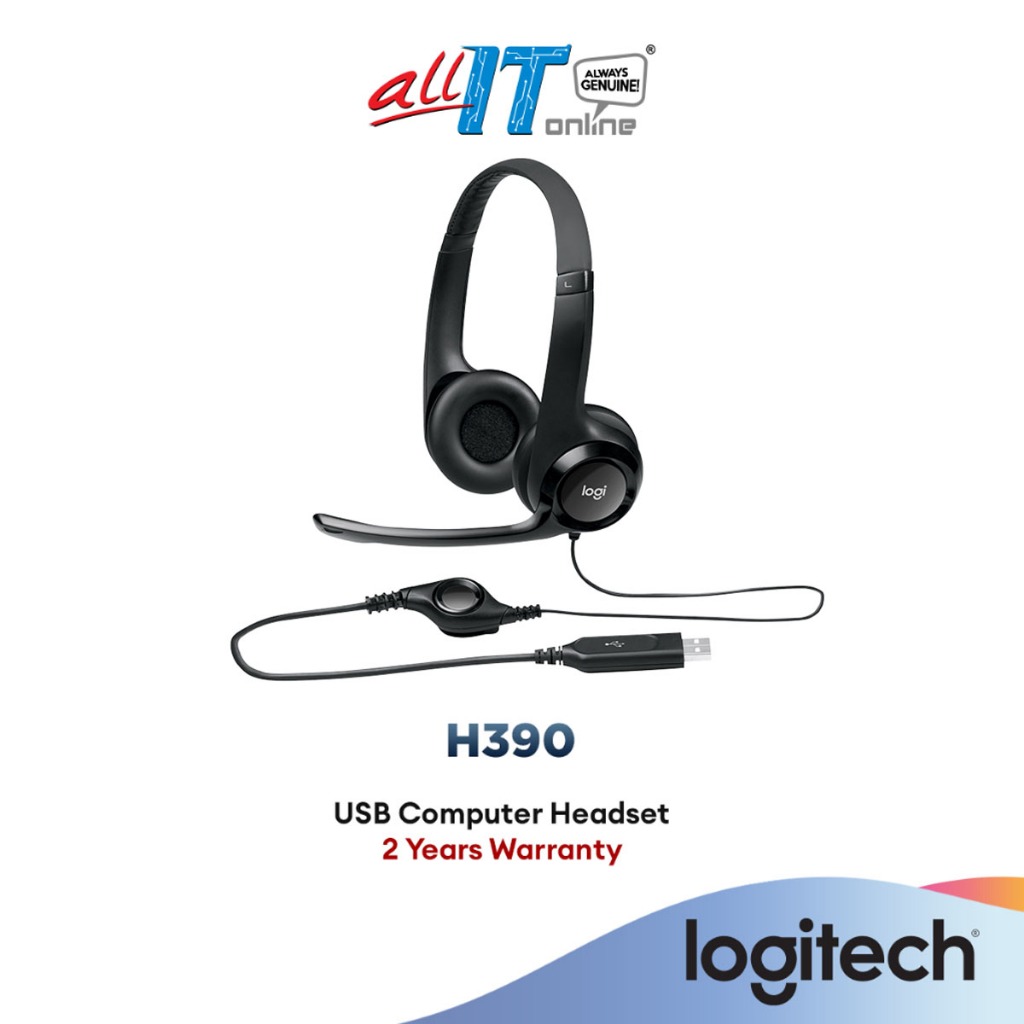 Headset Logitech H390, USB, Micrófono