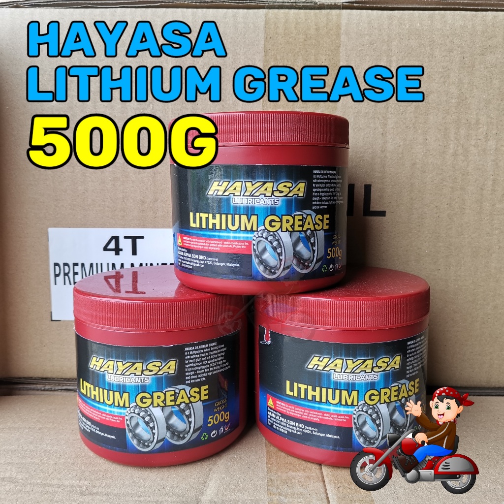 READY STOCK !! WHEEL BEARING GREASE LITHIUM GREASE HAYASA 500g 100g FOR