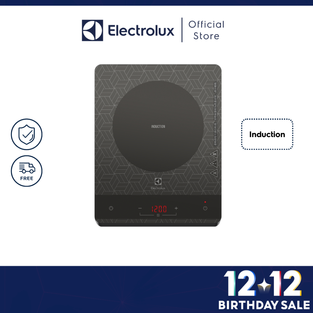 Electrolux Portable Tempered Glass Induction Cooker with Pot and Steamer and Keep Warm Function