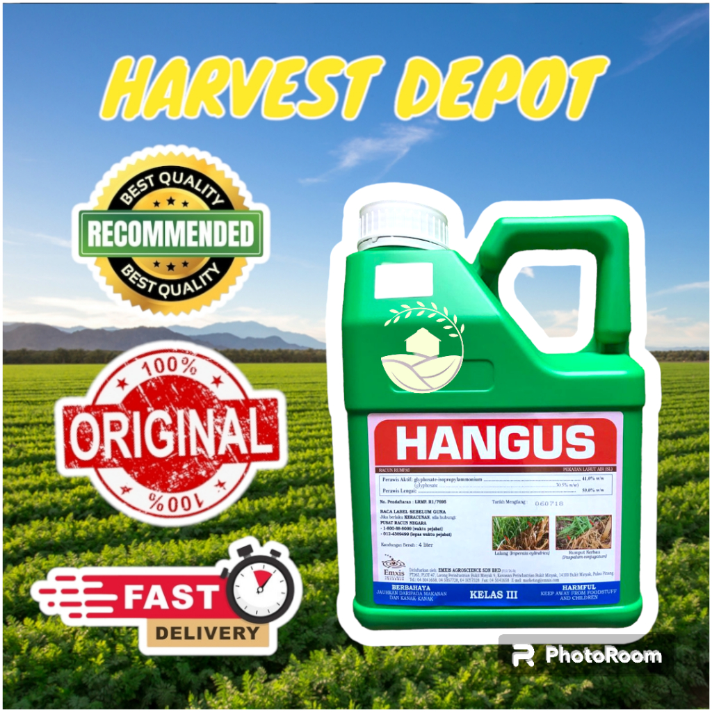 4L Hangus Racun Rumput Rumpai Glyphosate 41% | Shopee Malaysia