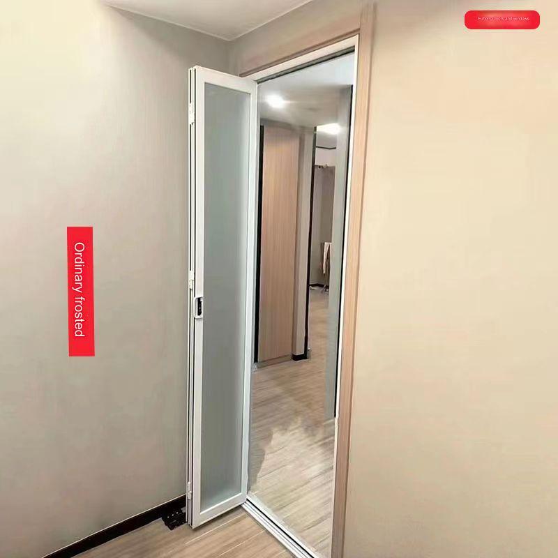 New Aluminum Alloy Folding Door Extremely Narrow Bathroom Folding Door Changhong Tempered Glass