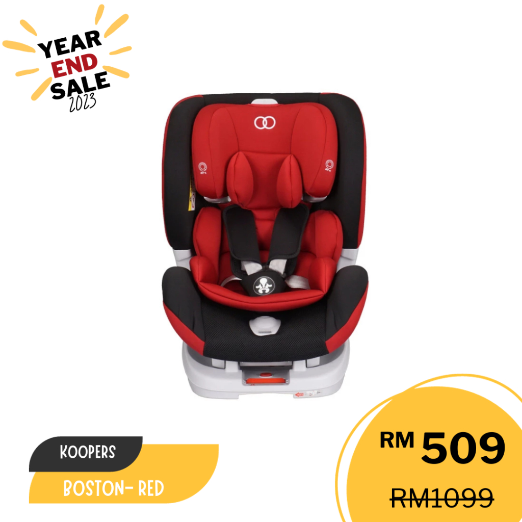 Koopers Boston Baby Carseat from Newborn up to 36kg Red Shopee