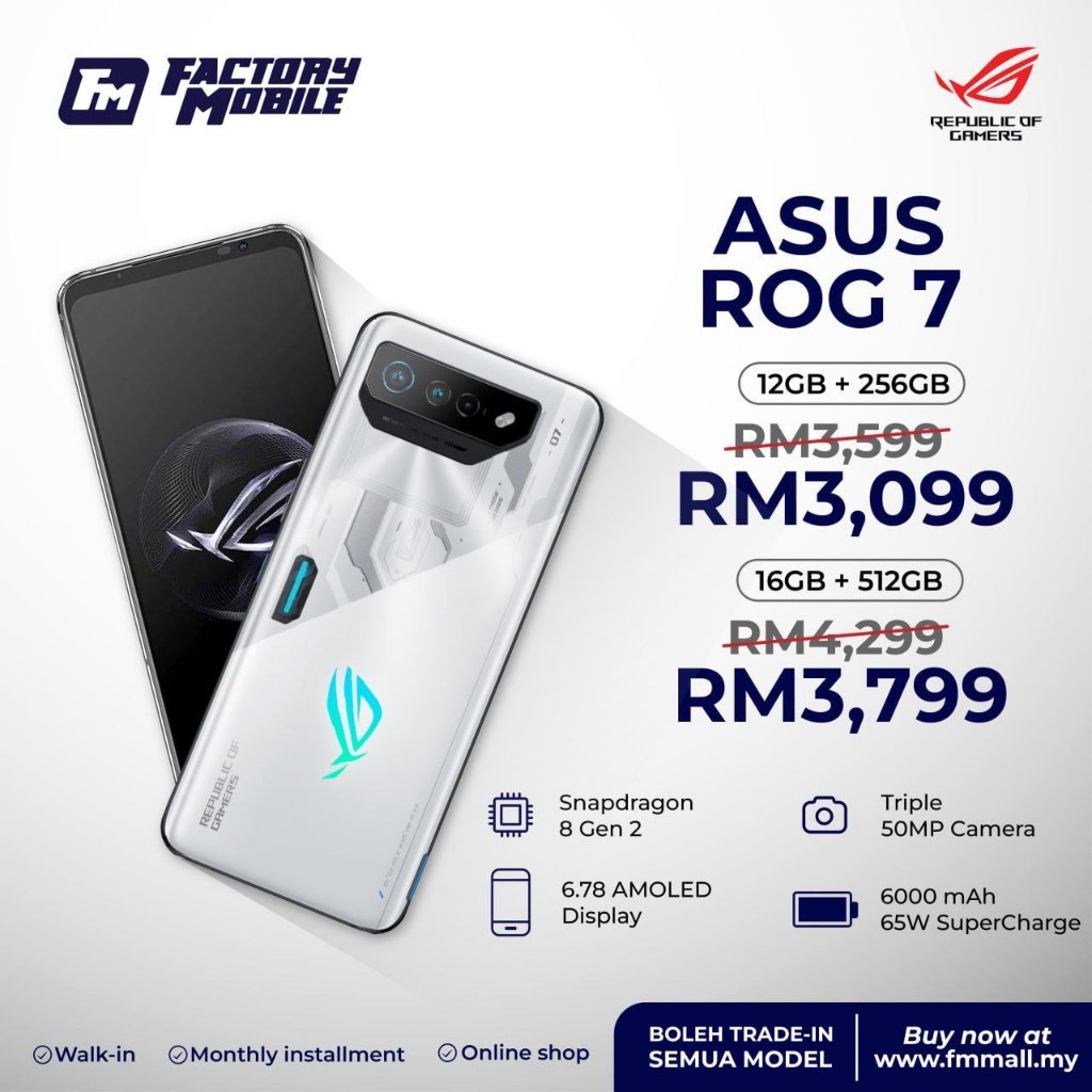 Asus ROG 7 Promo | Snapdragon 8 Gen 2 | Shopee Malaysia