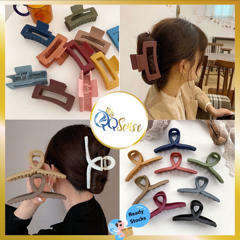 Korean Temperament Hair Clip Square Clip 韩国鯊魚夾 大发夹 方发夹 Simple Hair Pin ...