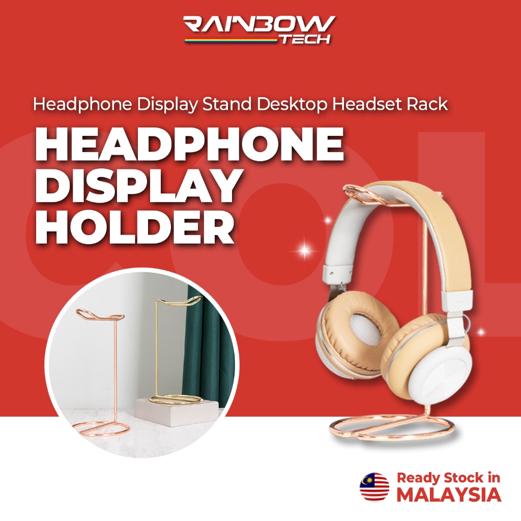 RBTECH Headphone Holder Desktop Headset Stand High Class Metal Rack ...