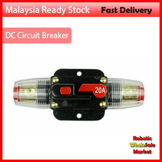 DC Circuit Breaker 20A-100A Home Solar System 12V/24V Car Audio Auto Reset Fuse Holder Switch