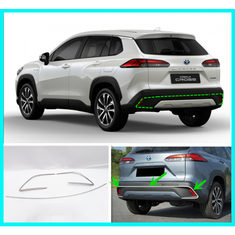 Toyota Corolla Cross 2021 - 2023 REAR Bumper Grille Chrome Garnish Trim ...