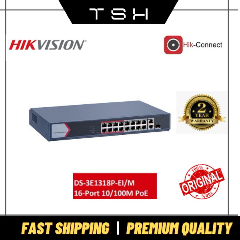 Hikvision DS 3E1318P EI M 16 Port Fast Ethernet Smart POE Switch   My 11134207 7r98t Lp4jliw81k0g04