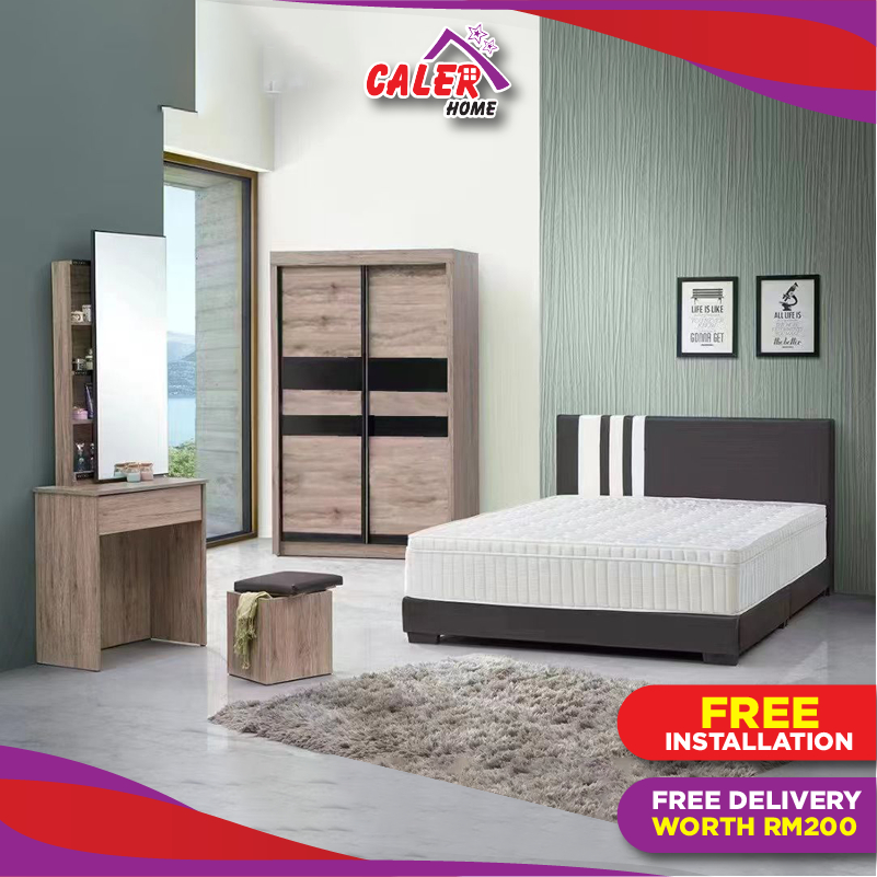 Caler Home Ven Bedroom Set (4 x 6ft) [Free Installation] | Shopee Malaysia