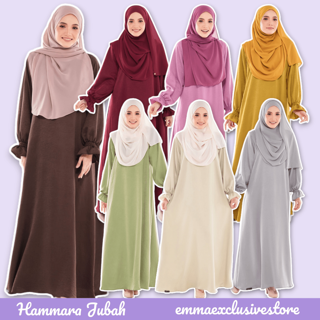 Jubah Muslimah Moden Jubah Hammara Jubah Wanita Muslimah Jubah Dress ...