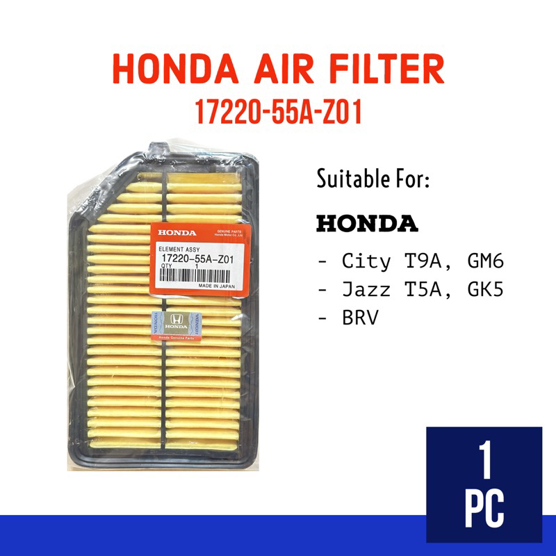HONDA 1722055AZ01 AIR FILTER HONDA CITY T9A GM6/ JAZZ T5A GK5/ BRV ENGINE FILTER ENGINE AIR
