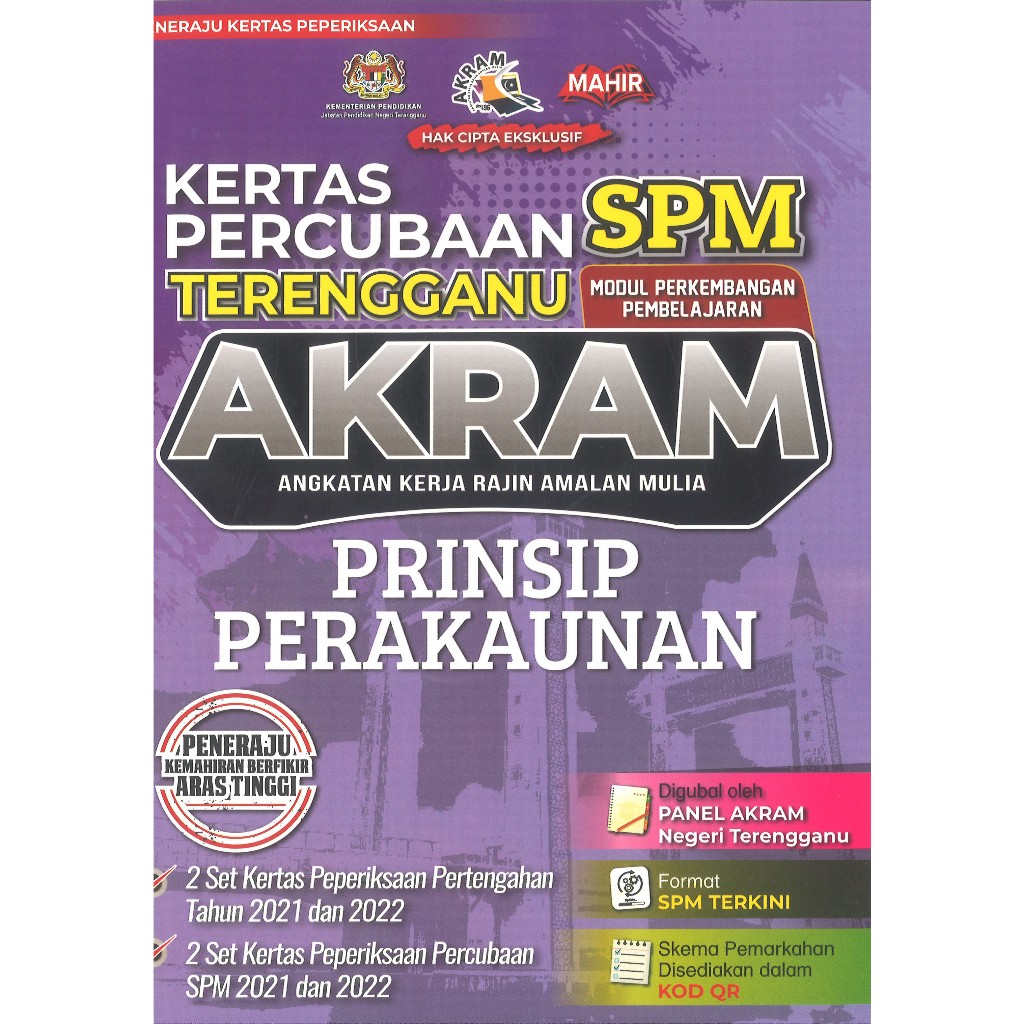 KERTAS PERCUBAAN SPM TERENGGANU AKRAM PRINSIP PERAKAUNAN | Shopee Malaysia