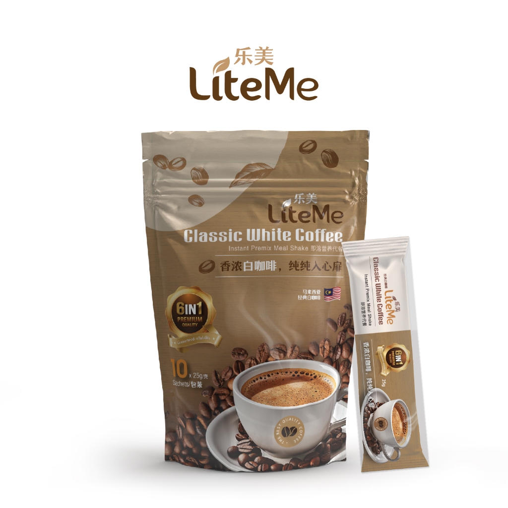 LiteMe 6in1 White Coffee & Teh Tarik Delicious & Nutritious Beverages ...