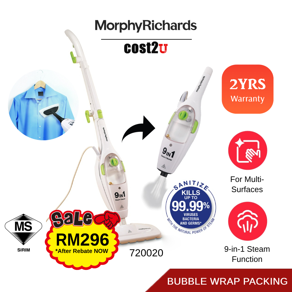 Morphy richards 9 in deals 1 steam cleaner