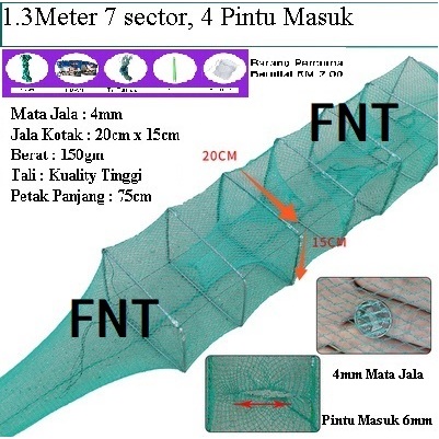 READY STOCK 1.3M Bubu Naga Jala Ikan Udang Ketam, Fishing Fish Prawn ...