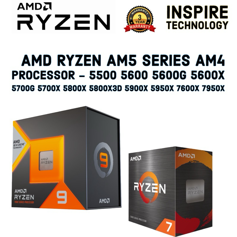 AMD Ryzen AM5 series AM4 Processor - 5500 5600 5600G 5600X 5700G 5700X ...