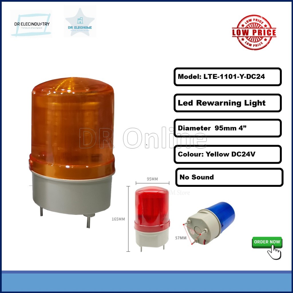 Led Revolving Rewarning Light ~4 12v 24v 220vac Lte 1101 Series