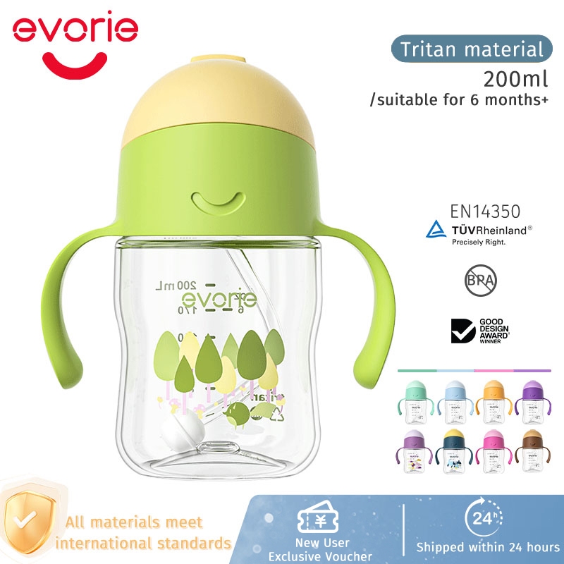 Evorie BPA Free Tritan 360° Gravity Ball Straw Sippy Cup Training Water