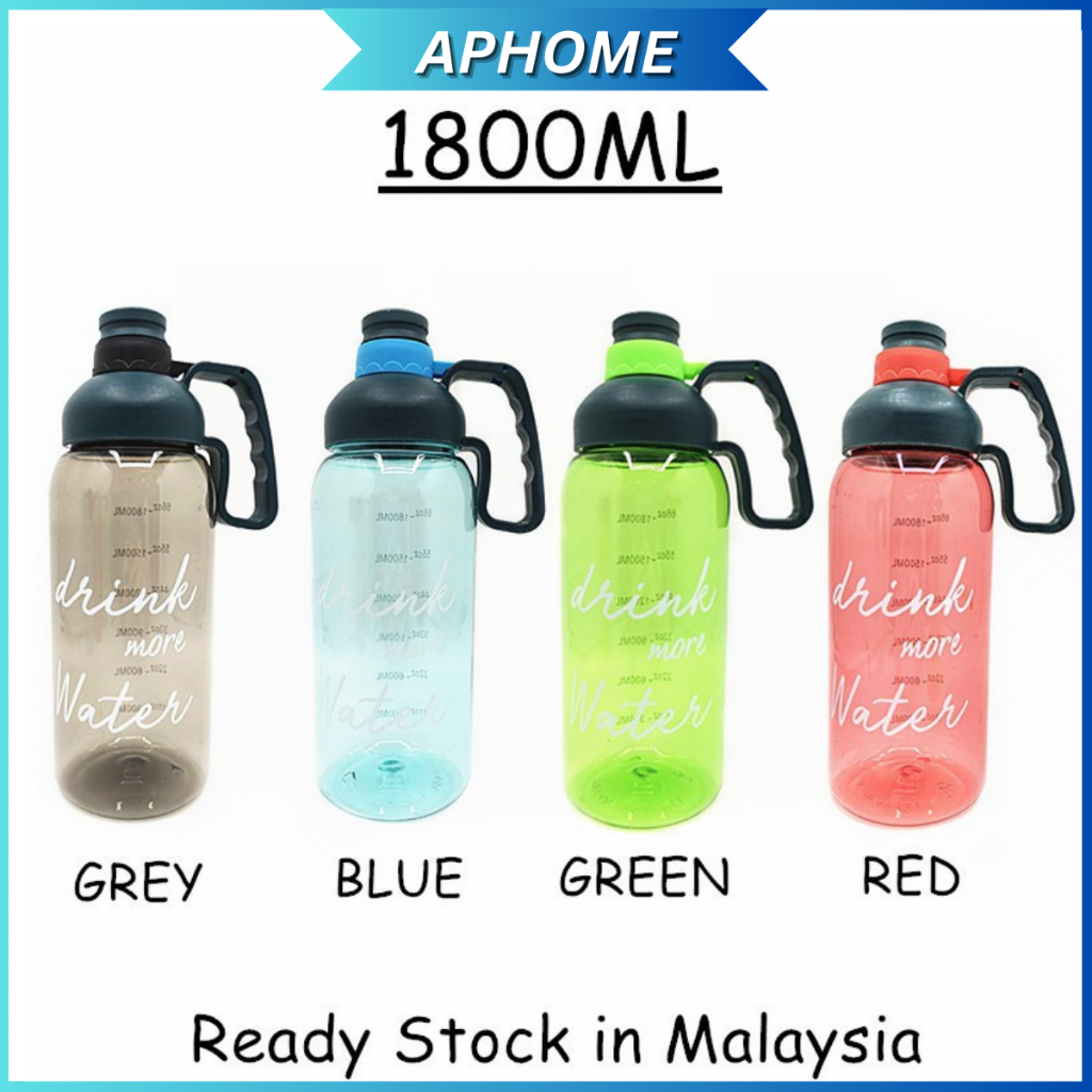 [Ready Stock] 1800ML 1.8L Water Bottle Casual Water Tumbler Drinking ...