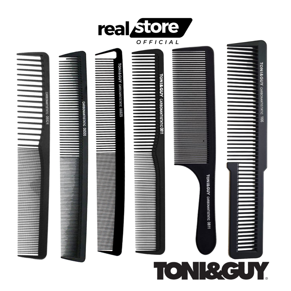 Toni & Guy Carbon Antistatic Barber Salon Comb / Sikat Rambut Ready ...