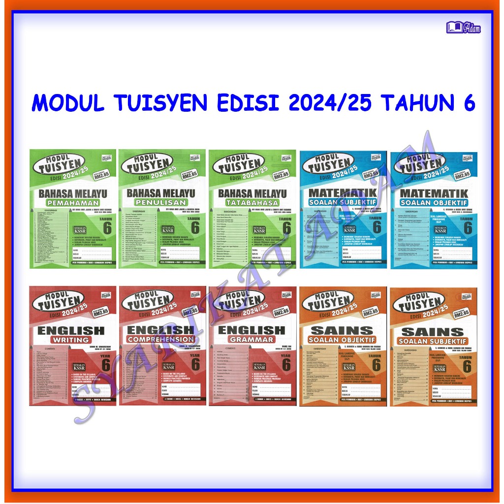 [ADM] BUKU LATIHAN SK: MODUL TUISYEN EDISI 2024/25 TAHUN 6 | Shopee ...