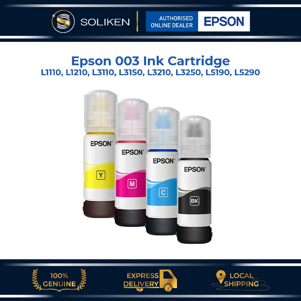 Epson 003 Bottle Ink Cartridge - L1110, L1210, L3110, L3150, L3210 ...