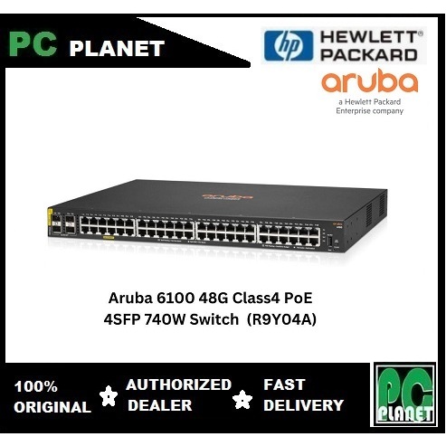 ARUBA R9Y04A NETWORKING CX 6100 48G CLASS4 POE 4SFP+ 740W SWITCH ...