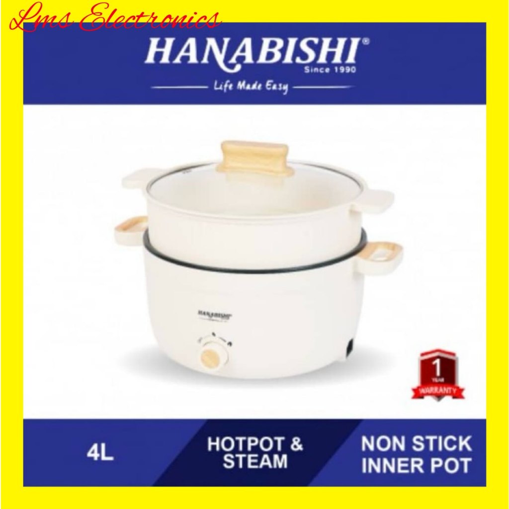 Hanabishi Multi Cooker Pot with Steamer 4L HA1338 Shopee Malaysia